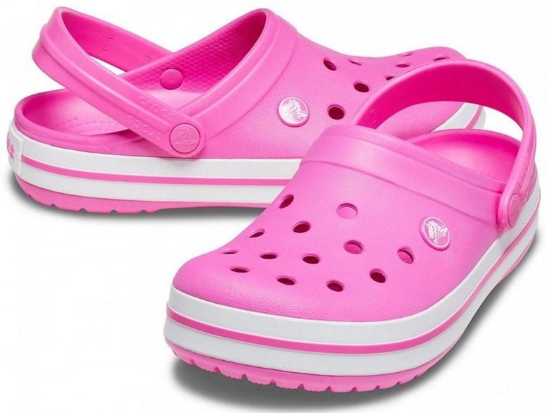Сабо дитячі для дівчинки Crocs Crocband Electric р. 30/31 Pink/White (18803)