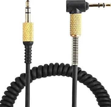 Кабель AUX для наушников Marshall 2 II 3 III 4 IV 5 V Mid Anc Monitor с витой пружиной Black