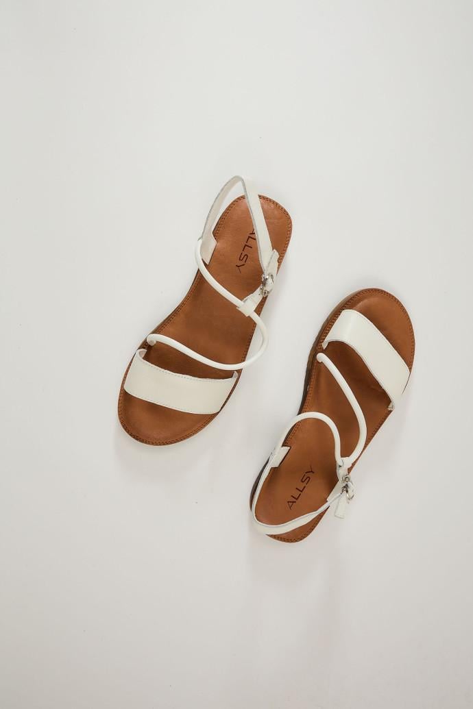 Босоножки женские ALLSY кожаные р. 41 Белый (197128)