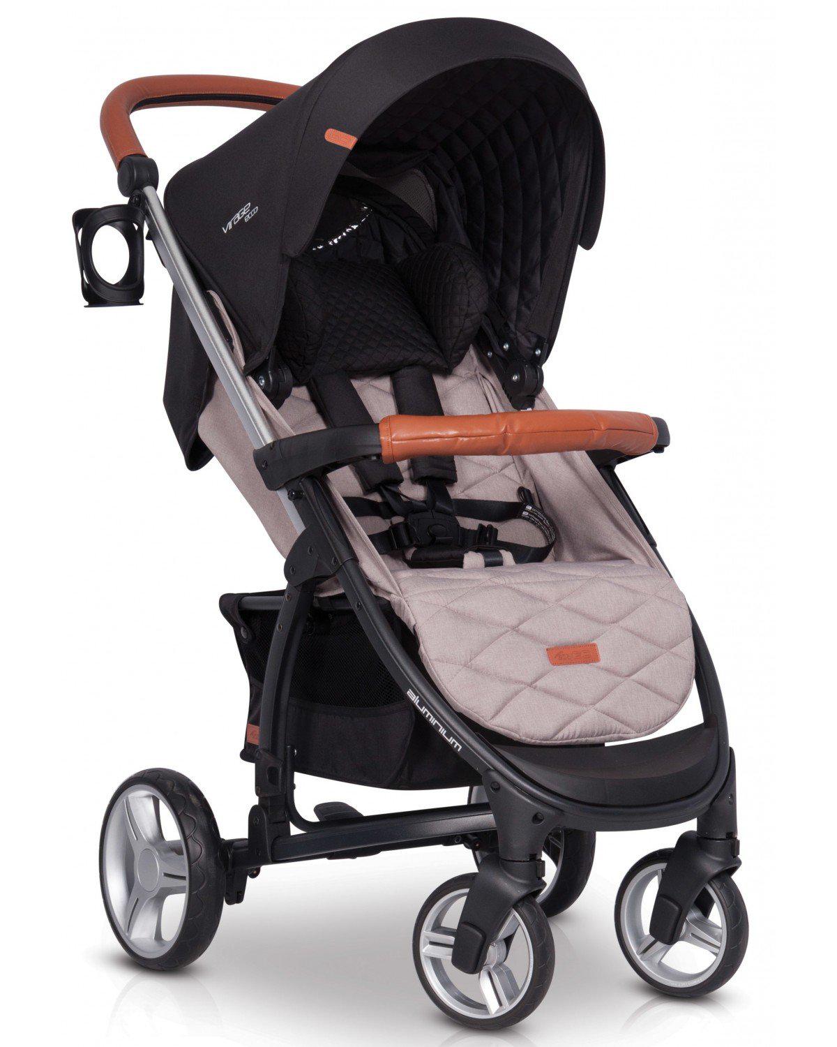 Коляска прогулянкова EasyGo Virage Ecco Sand з дощовиком та чохлом на ніжки