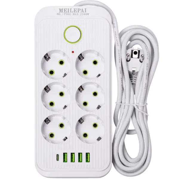 Мережевий фільтр-розгалужувач SMART з usb із захистом від перепадів напруги 3 м (2747836363)