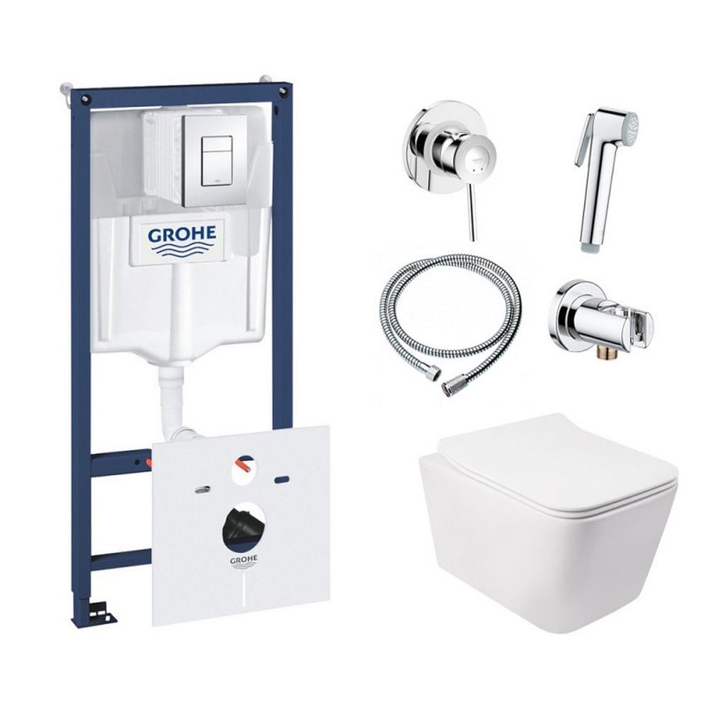 Комплект инсталляции Grohe Rapid SL 38827000QT05335170W111048 с унитазом и кнопкой Хром (75800)