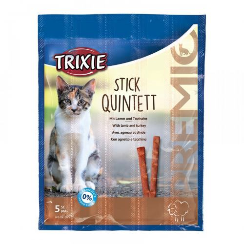 Ласощі Trixie Premio Quadro-Sticks для котів ягня та індичка 5 шт.