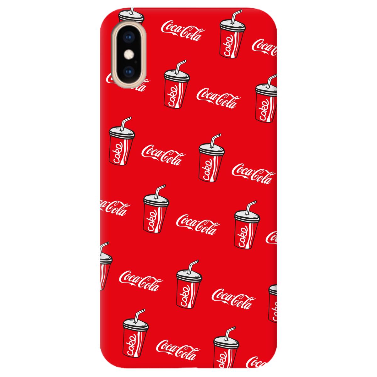 Силиконовый чехол Zorrov для Apple iPhone XS - Coca Cola (11170060225079571) - фото 1