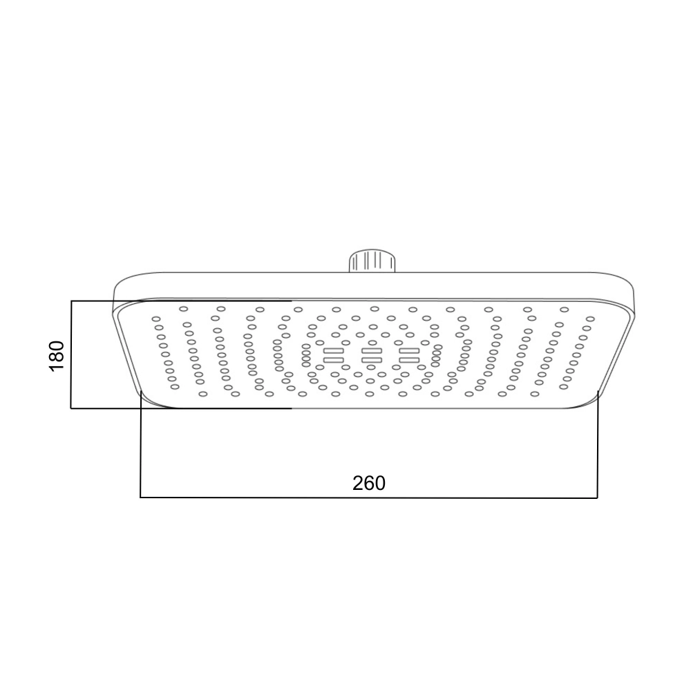 Лейка для верхнего душа Qtap Hlavova QTHLA107CRM45785 прямоугольная 260x180 мм Хром (FRRS00051909) - фото 2