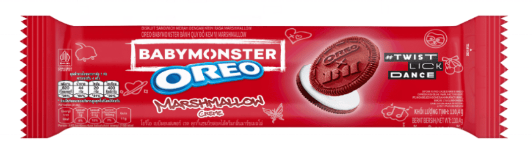 Печенье OREO BabyMonster Red Sandwich Cookies with Marshmallow 110,4 г (2902979298)