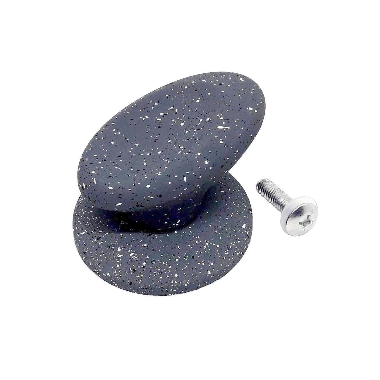 Ручка з силіконовим покриттям під мармур A-Plus Кнопка до кришок каструль і сковорідок Сірий (204137-сір)