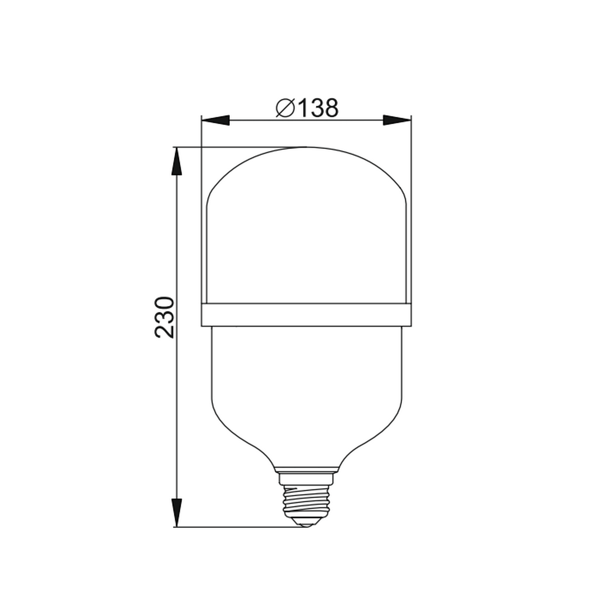 Лампа светодиодная УЕК ALFA HP сверхмощная 48W 220V 4500lm 6400K E27/E40 138х230 мм (LLA-HP-048-230-64-E27-40) - фото 2 Лампа светодиодная УЕК ALFA HP сверхмощная 48W 220V 4500lm 6400K E27/E40 138х230 мм (LLA-HP-048-230-64-E27-40) - фото 2