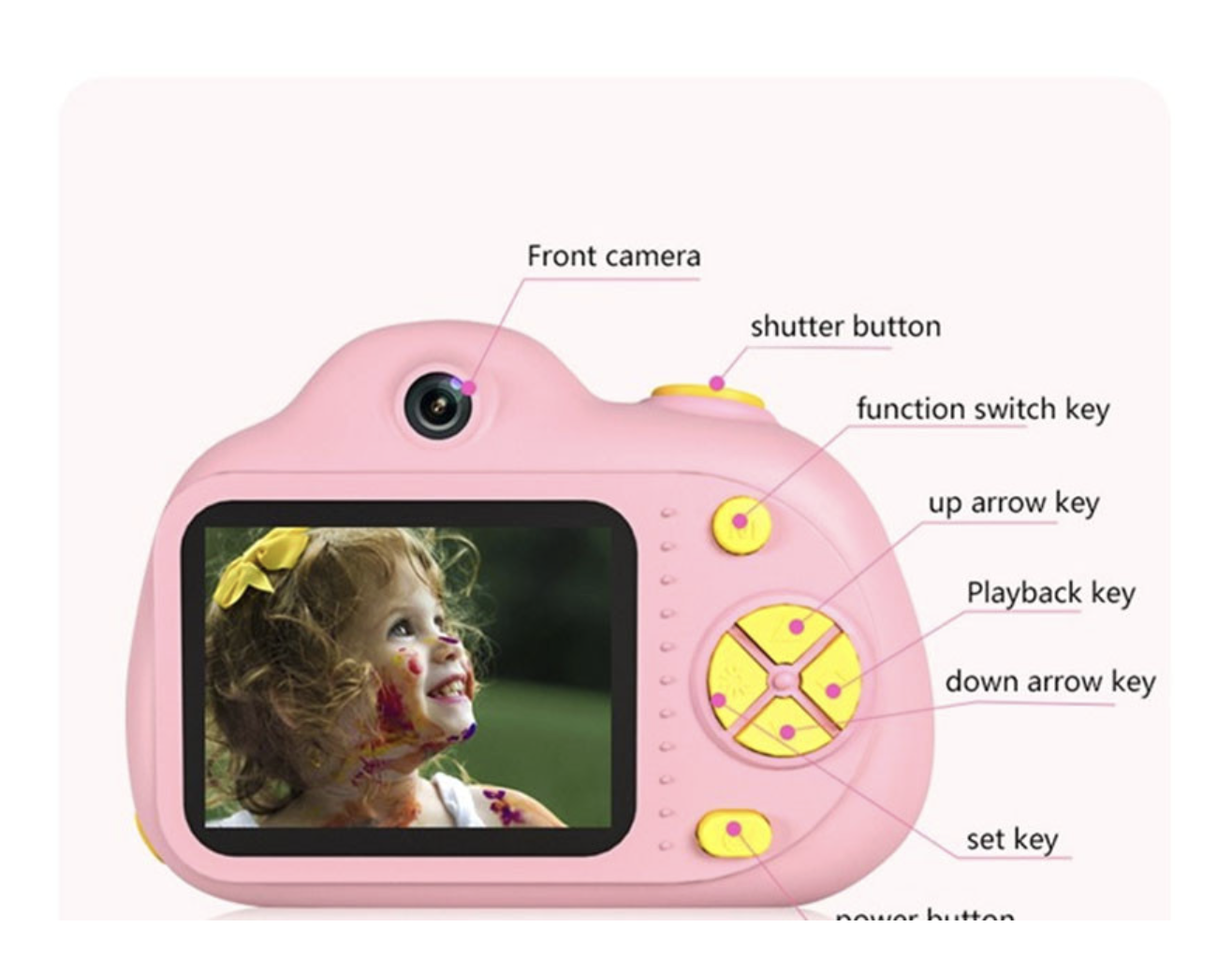 Детский фотоаппарат с записью видео Розовый - фото 3