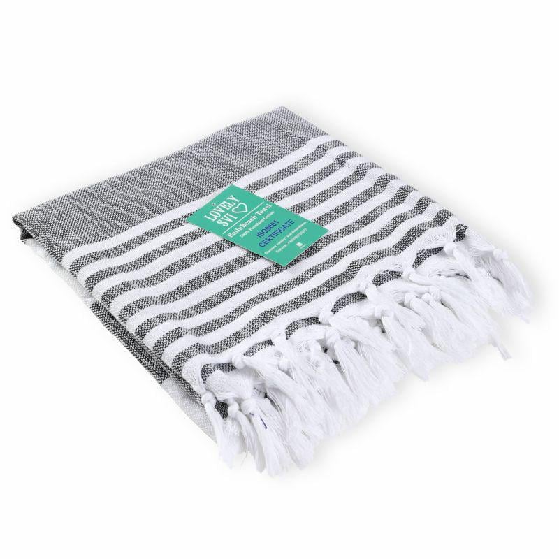 Полотенце пештемаль Lovely Svi хлопок XХL 100х180 см Grey Stripes (5032025)