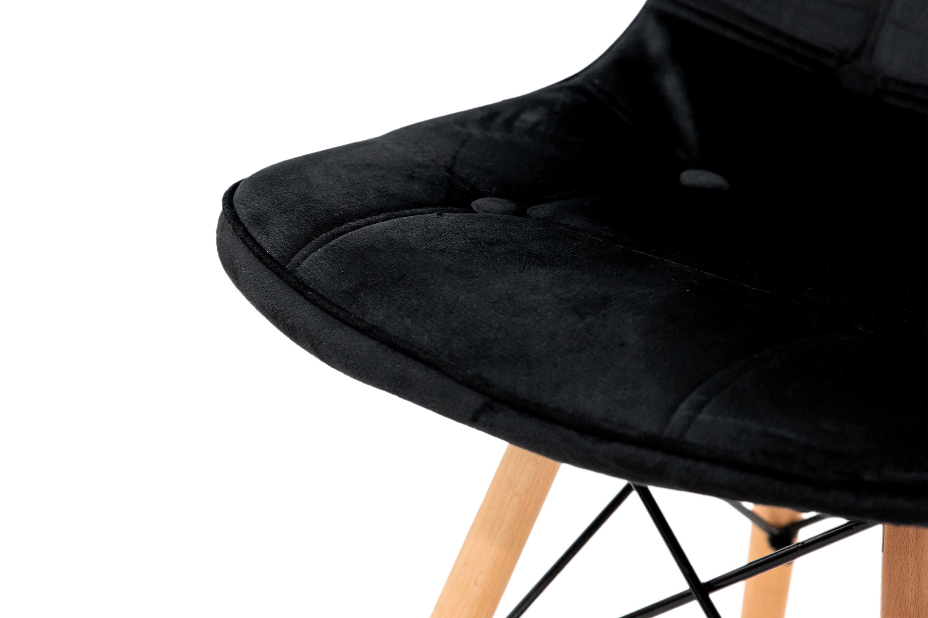 Стілець для кухні та вітальні Джастін Justin велюр 460х840х500 мм Чорний (GAА0057238) - фото 6 Стілець для кухні та вітальні Джастін Justin велюр 460х840х500 мм Чорний (GAА0057238) - фото 6