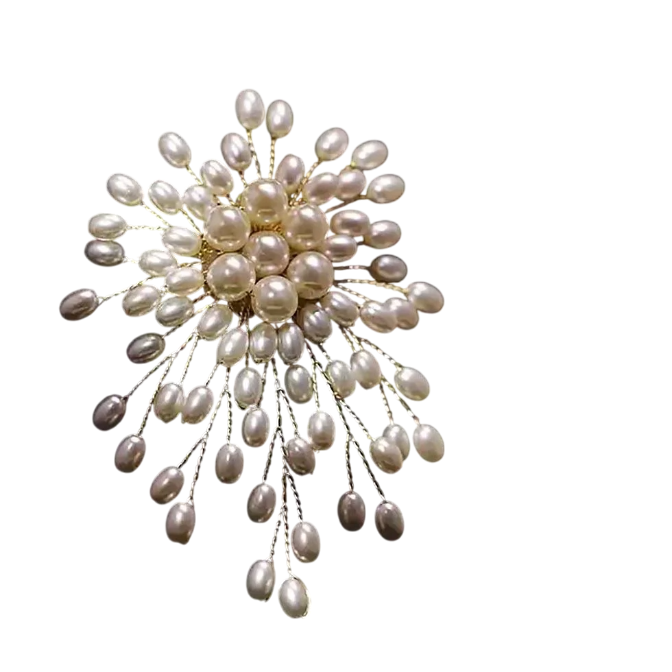 Брошка Біла перлина (24-16)