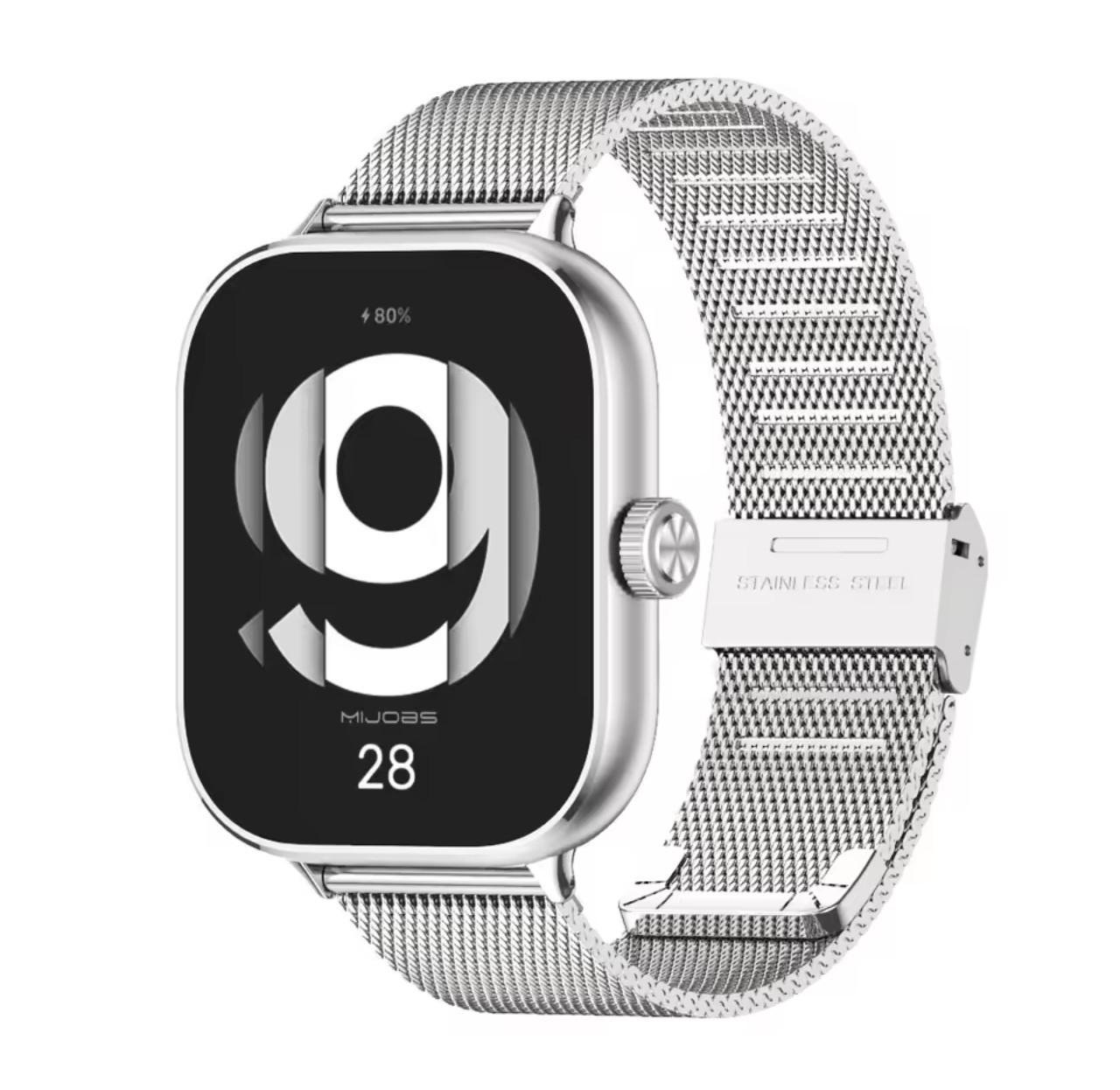 Ремешок для Redmi Watch 5 Xiaomi Mijobs регулируемая длина Серебряный (2744197279)