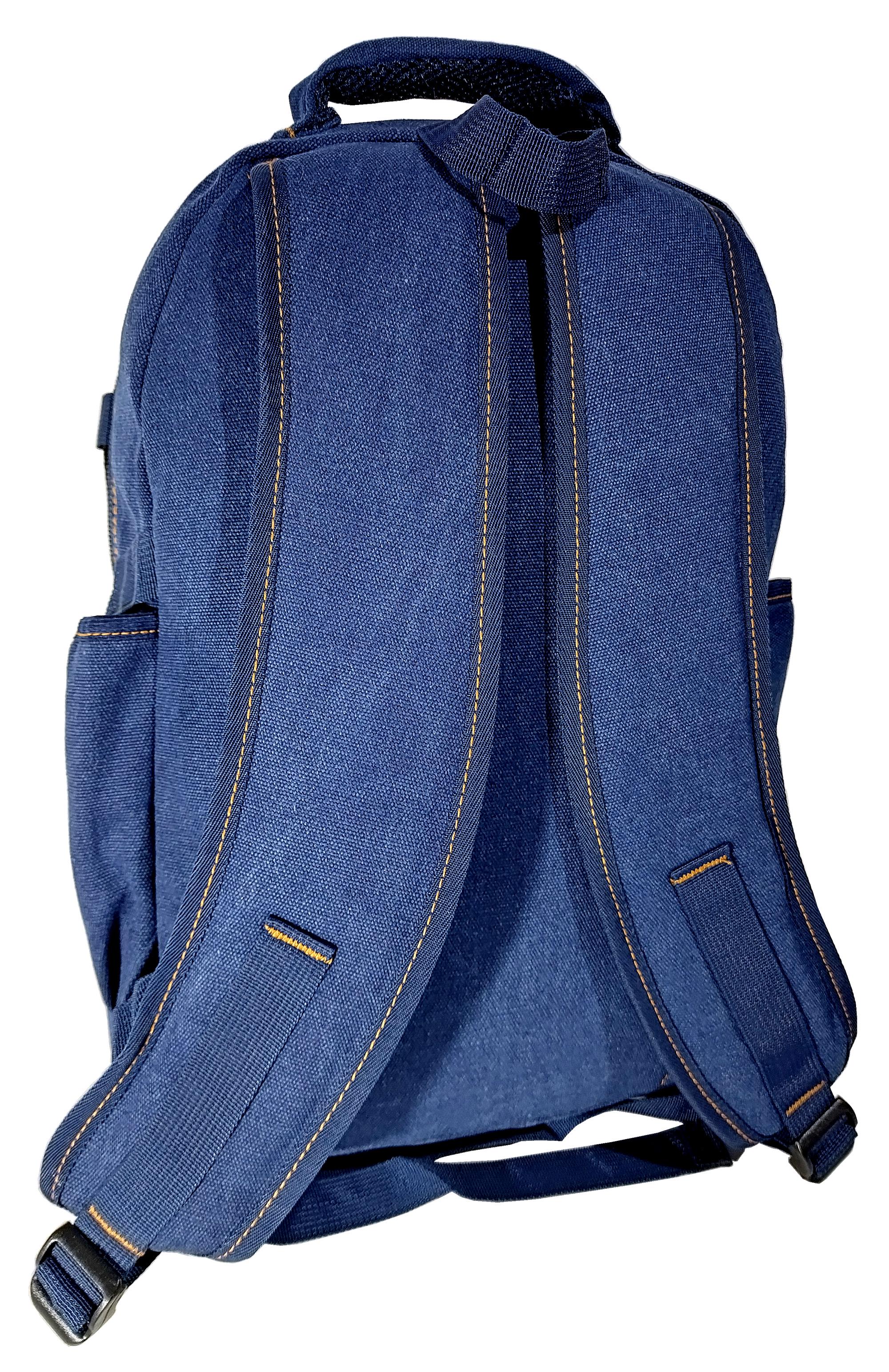 Рюкзак джинсовий Gold Be 98208 22 л Синій - фото 4 Рюкзак джинсовий Gold Be 98208 22 л Синій - фото 4