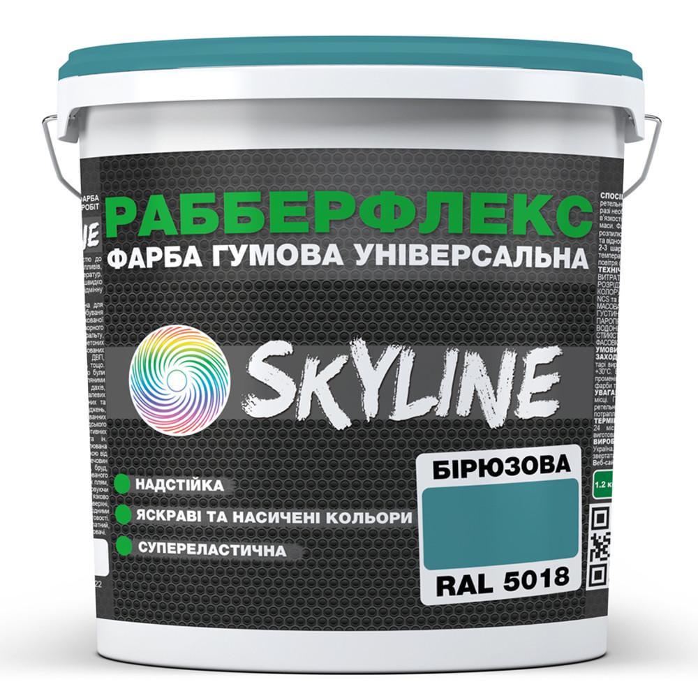 Краска резиновая SkyLine РабберФлекс 3,6 кг Бирюзовый/RAL 5018 (2818448915)