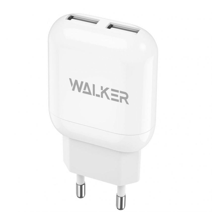 Адаптер Walker 2USB/2,4A White (WH-33)