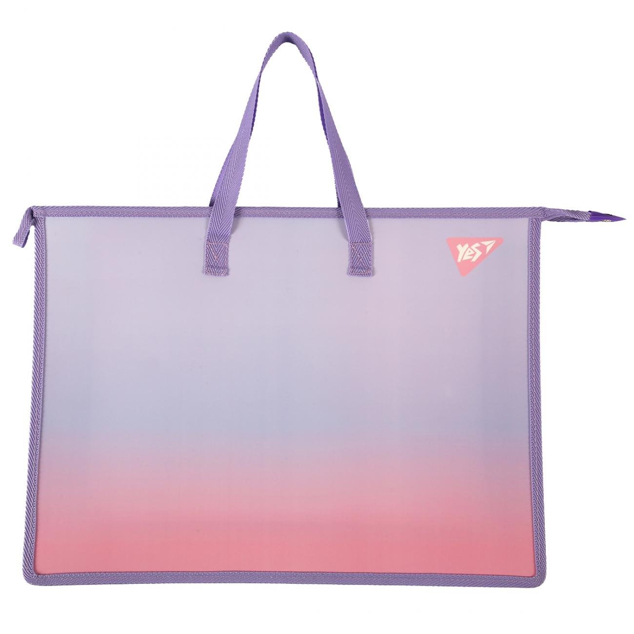 Папка-портфель школьный YES А3 Fusion с тканевыми ручками (492304)