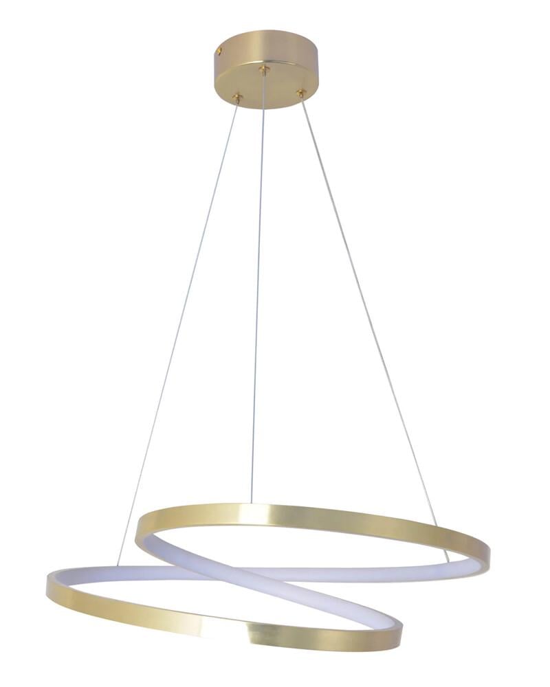 Люстра подвесная светодиодная круглая Polux 328052 Zefira 50 Led 1x40W 4000K 3700Lm IP20 Золотой (G328052)