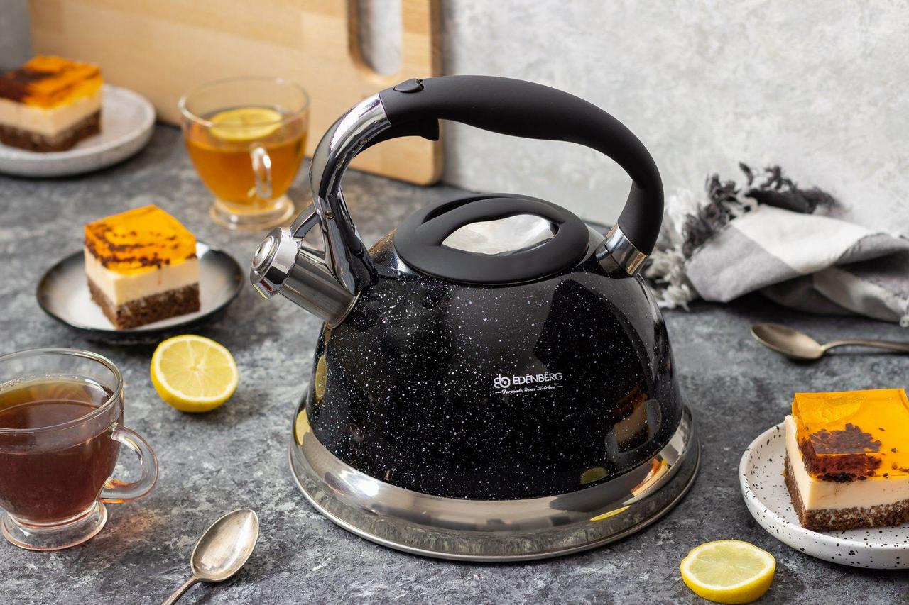 Чайник Edenberg 3 л Черный (EB-1955) - фото 4 Чайник Edenberg 3 л Черный (EB-1955) - фото 4