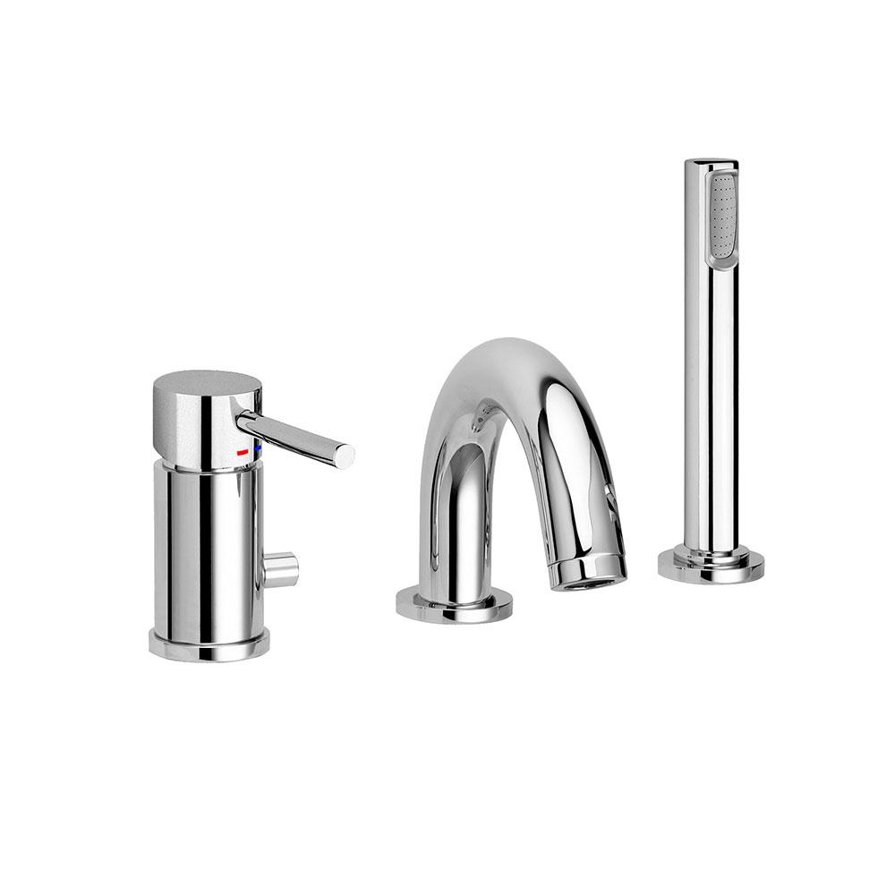 Смеситель на борт ванны Paffoni Light LIG047CRMAX FLOW на три отверстия Хром (143133)