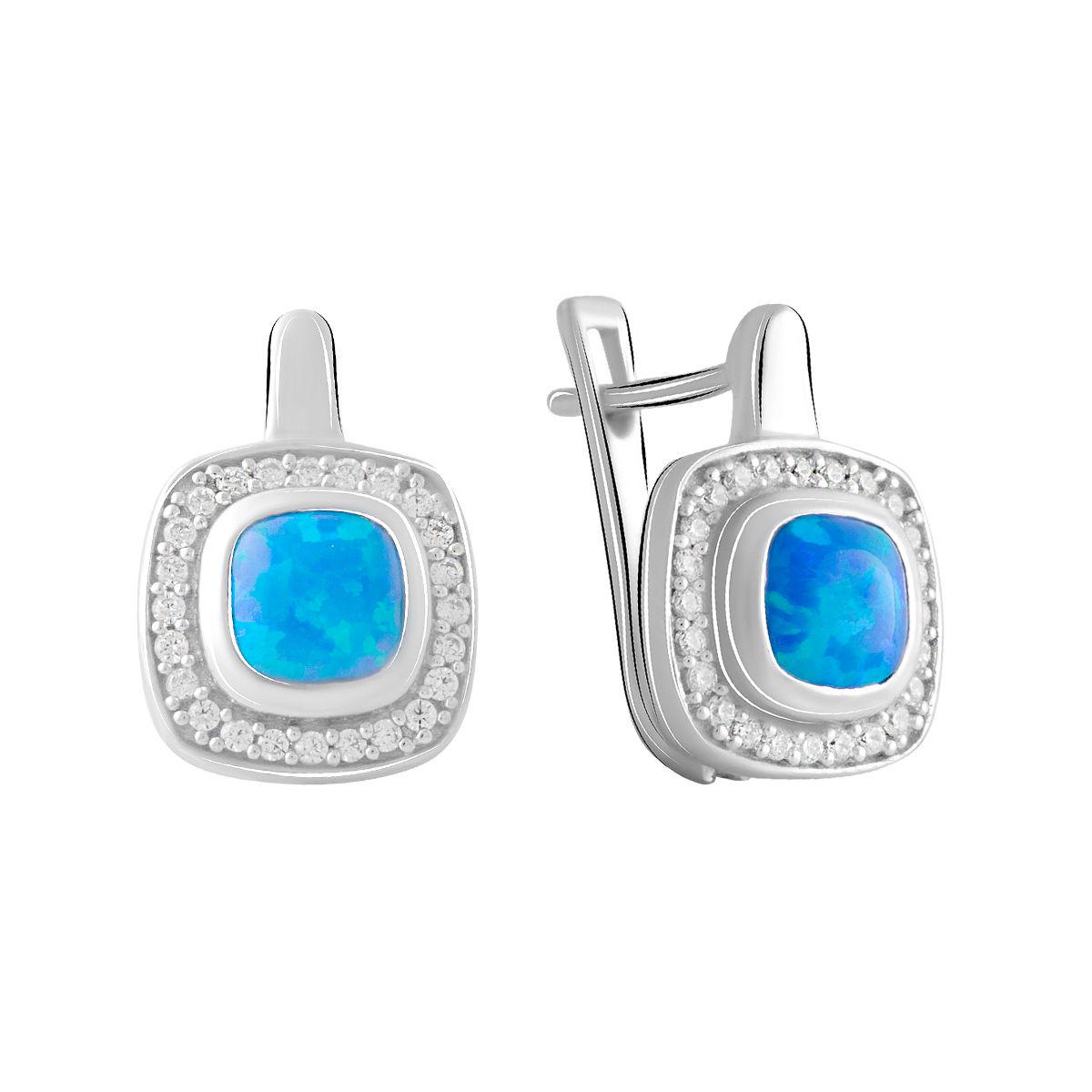 ᐉ Серебряные серьги с опалом 1,368ct (2072881) • Купить в Киеве ...