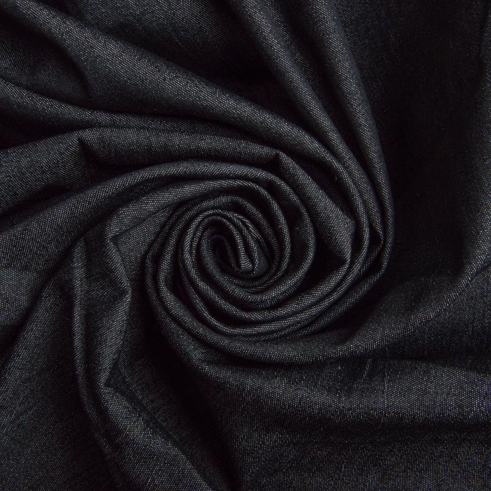 Ткань джинсовая 185 г/м2 стрейчевая 150 см Черный (26427)