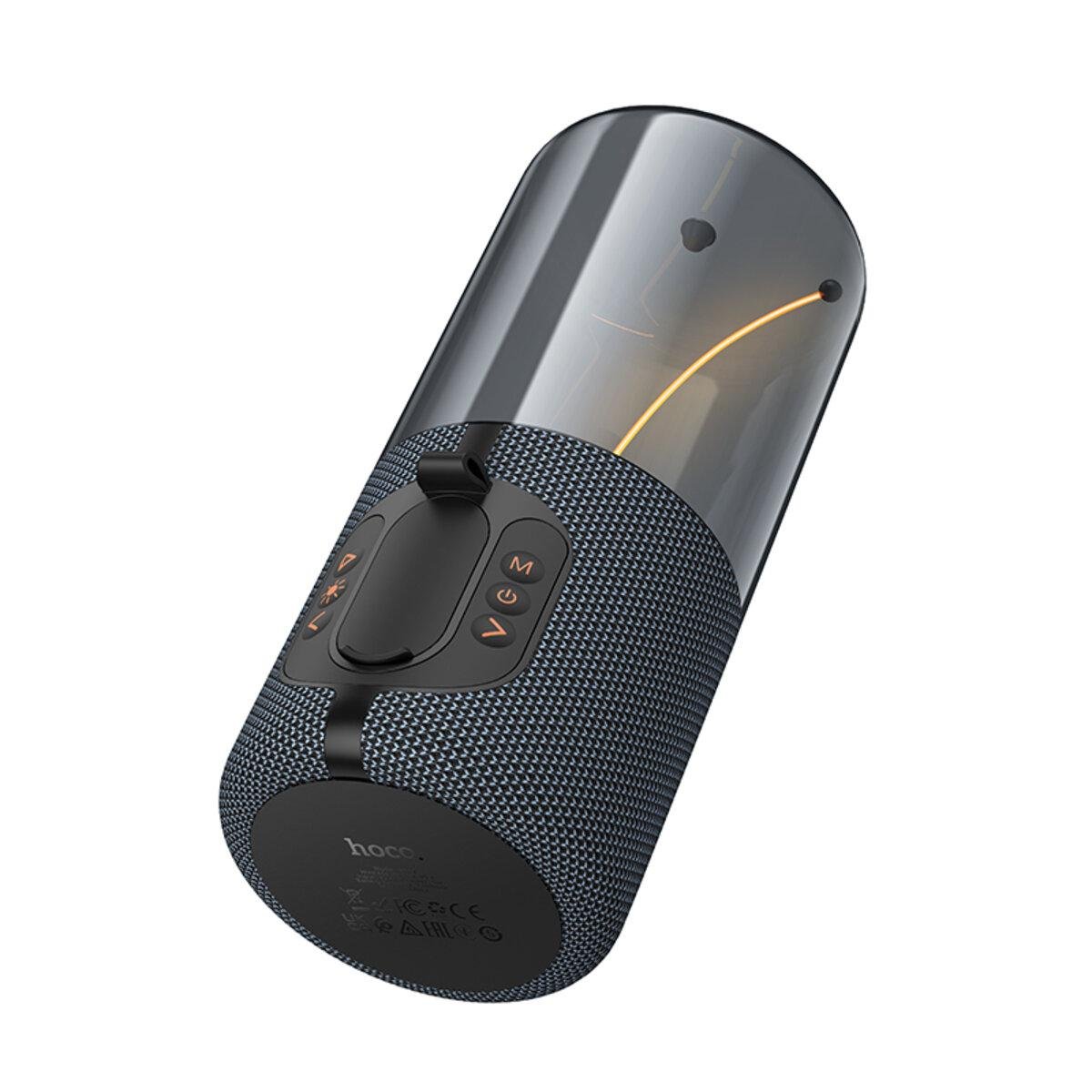Портативная колонка Hoco BS64 Rocker с гибким магнитным светильником FM и TF Синий (625369)