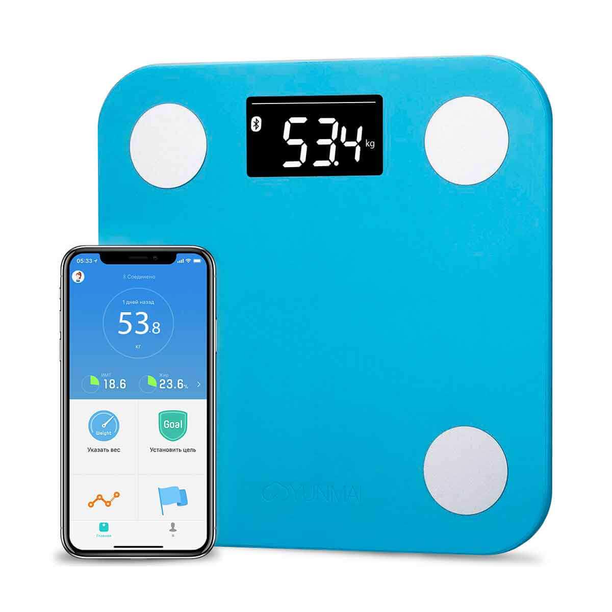 Весы YUNMAI Mini Smart Scale Blue (M1501-BL) - фото 2