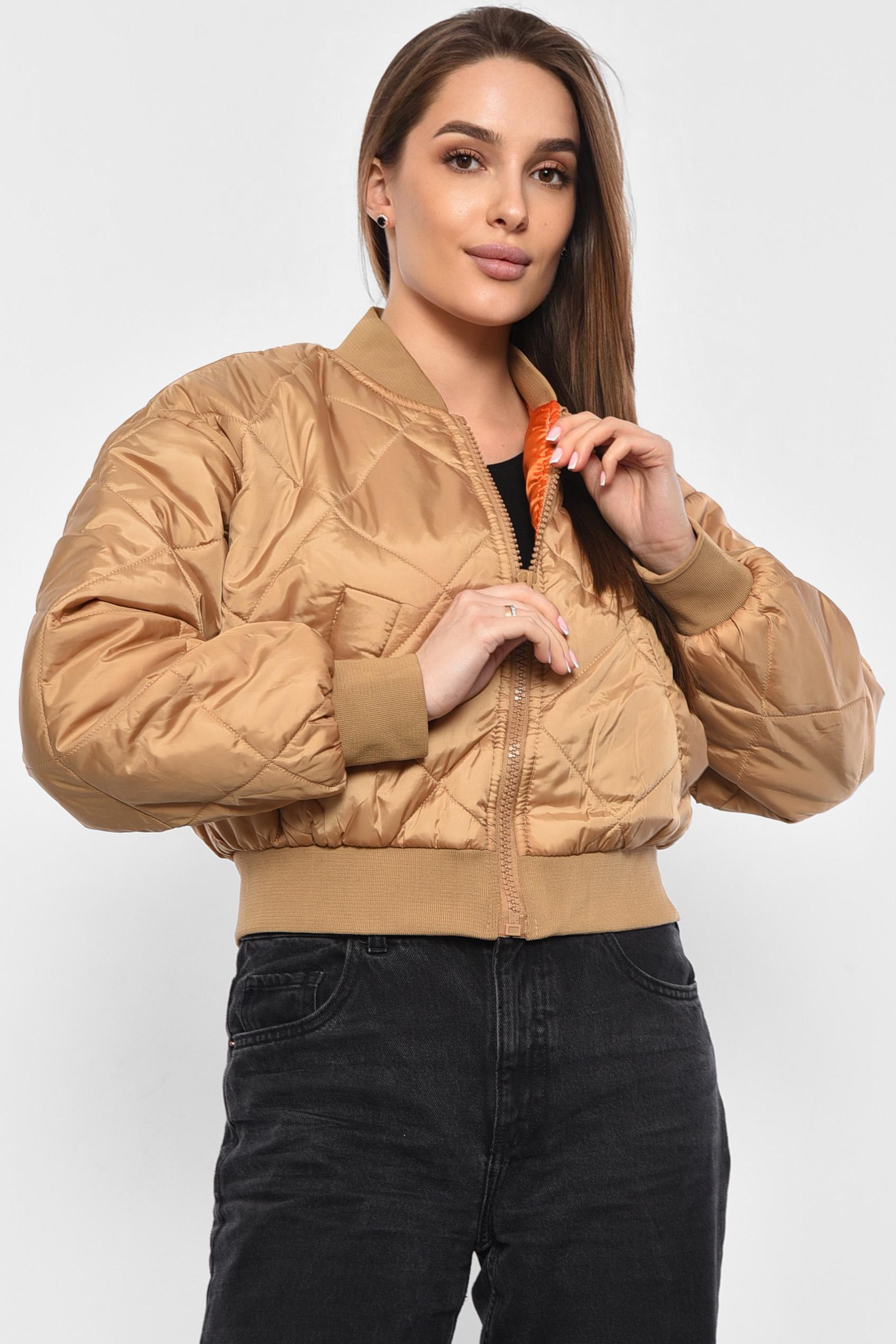 Куртка женская демисезонная M Светло-коричневый (178959) - фото 2 Куртка женская демисезонная M Светло-коричневый (178959) - фото 2