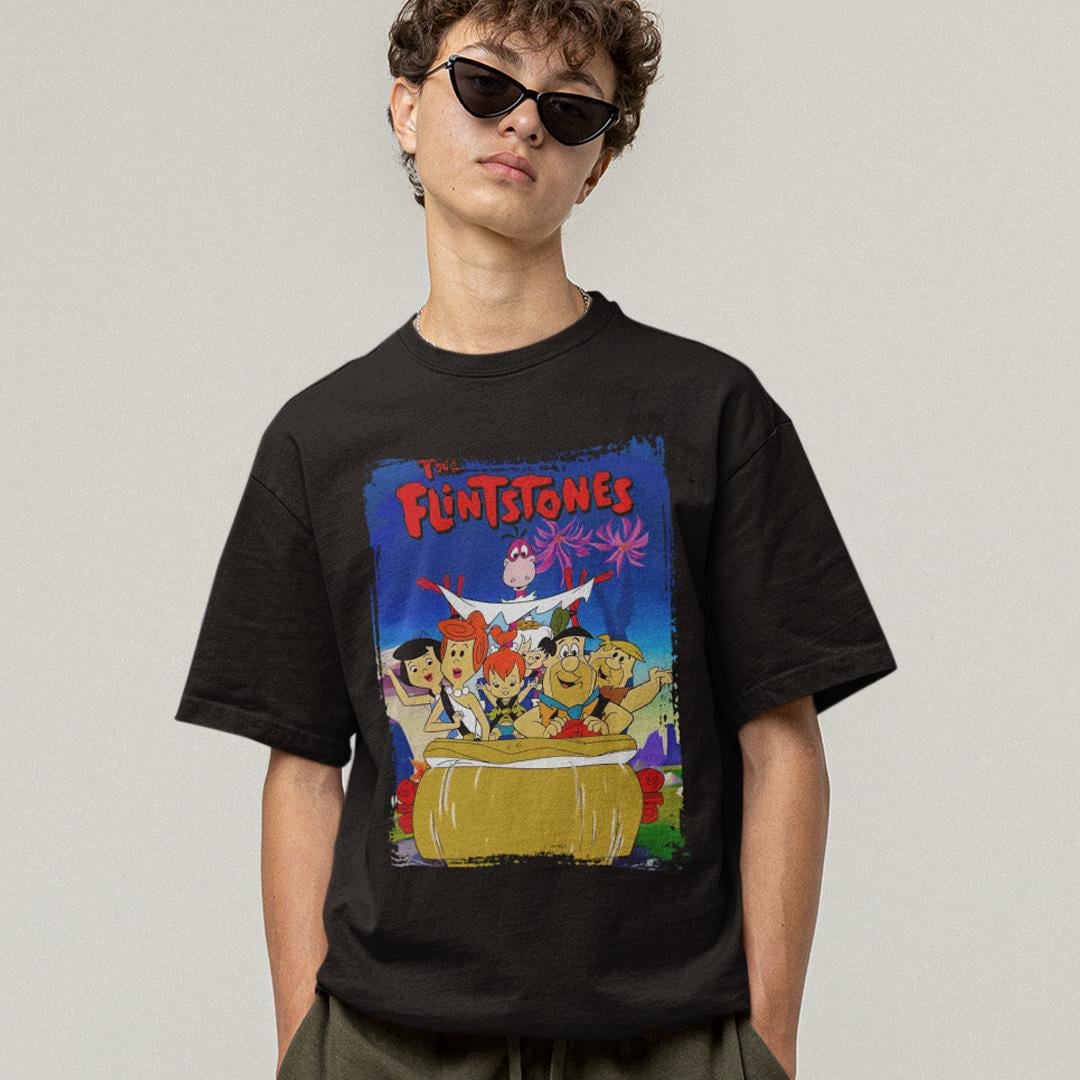 Футболка унисекс The Flinstones S Черный (32701857)