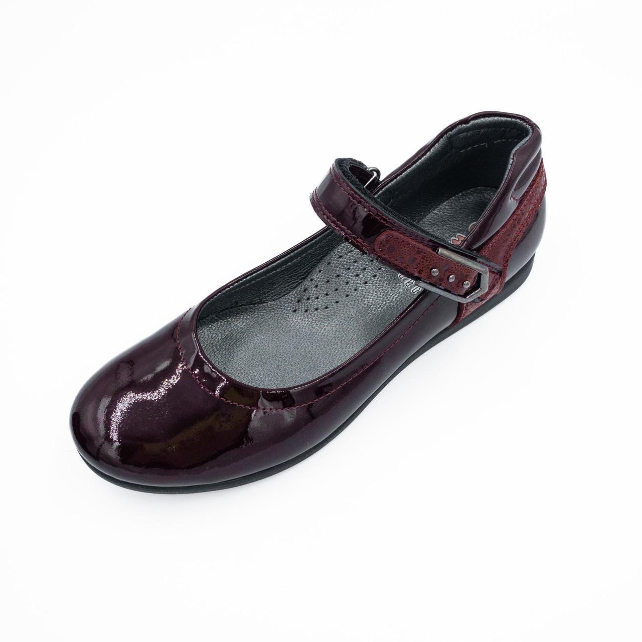 Туфлі для дівчинки Happy Walk шкіра р. 35 Бордовий (2379-04) - фото 3 Туфлі для дівчинки Happy Walk шкіра р. 35 Бордовий (2379-04) - фото 3