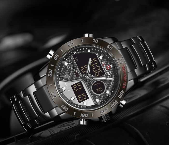 Часы наручные мужские Naviforce Dnipro Black (9171) - фото 4 Часы наручные мужские Naviforce Dnipro Black (9171) - фото 4