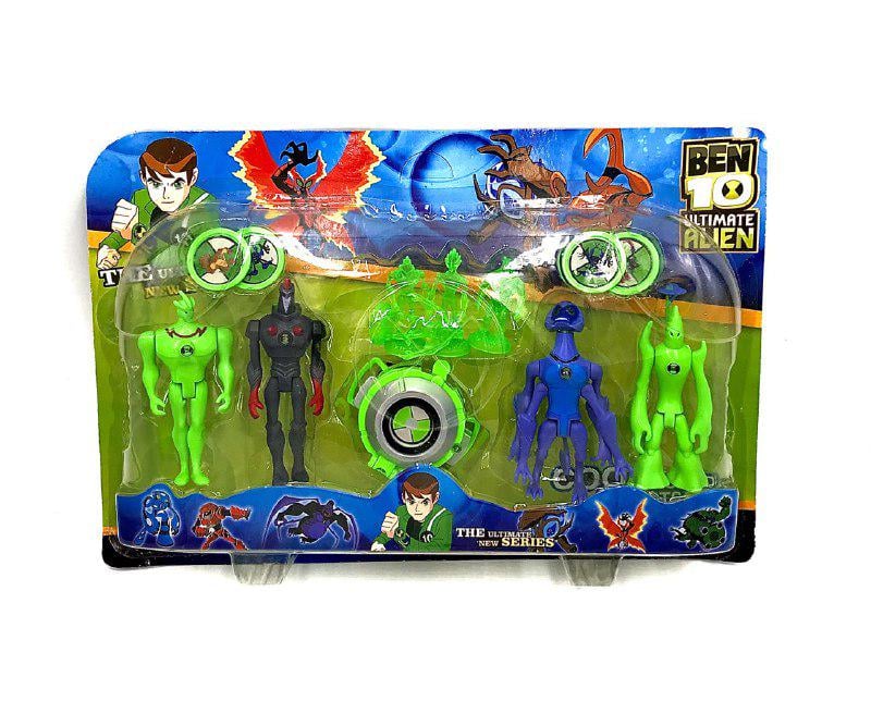 Набор фигурок Бен Тен с часами Ben 10 и дисками для стрельбы (WD10)