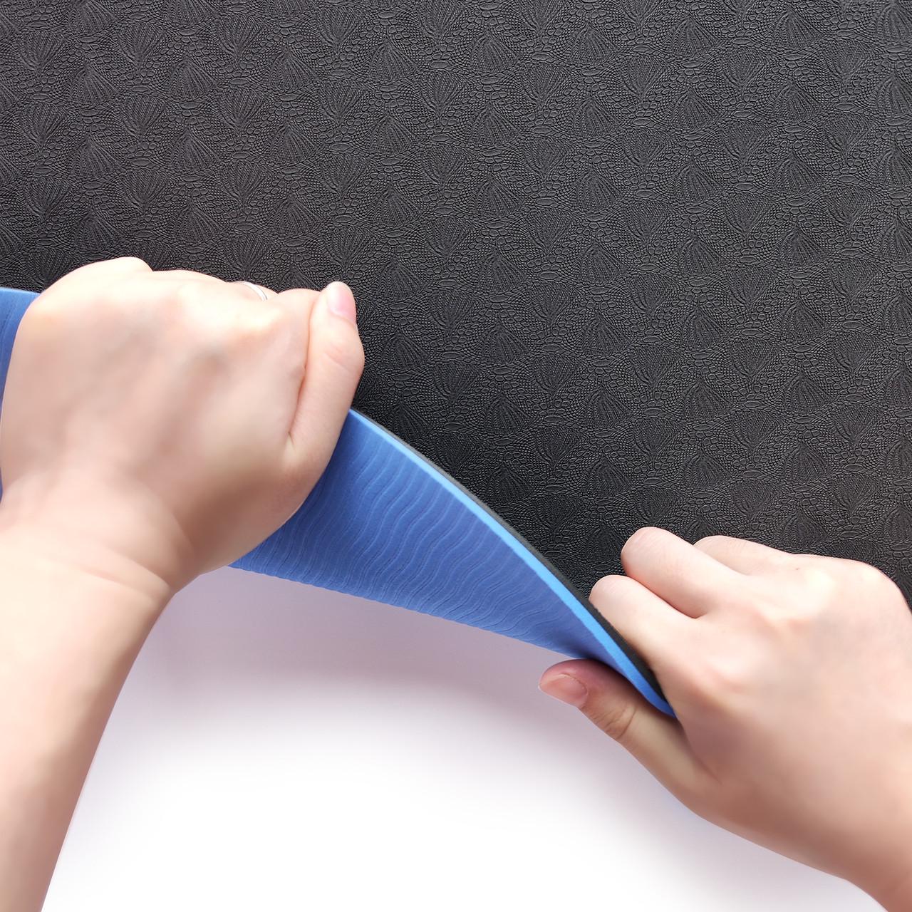 Коврик для фитнеса и йоги Gemini Pro GE-6BDBL TPE/TC 6 мм (14729312) - фото 4 Коврик для фитнеса и йоги Gemini Pro GE-6BDBL TPE/TC 6 мм (14729312) - фото 4