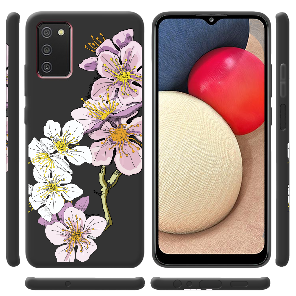 Чехол BoxFace Samsung Galaxy A03s (A037) Cherry Blossom Черный силикон (43255-cc4-44047) - фото 2