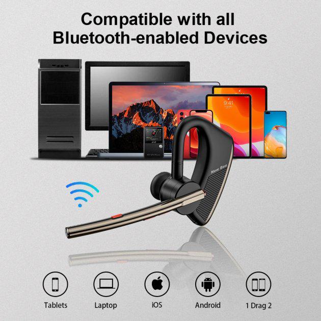 Гарнітура Bluetooth New Bee NB-M50 Blue/чорний (11269759) - фото 5