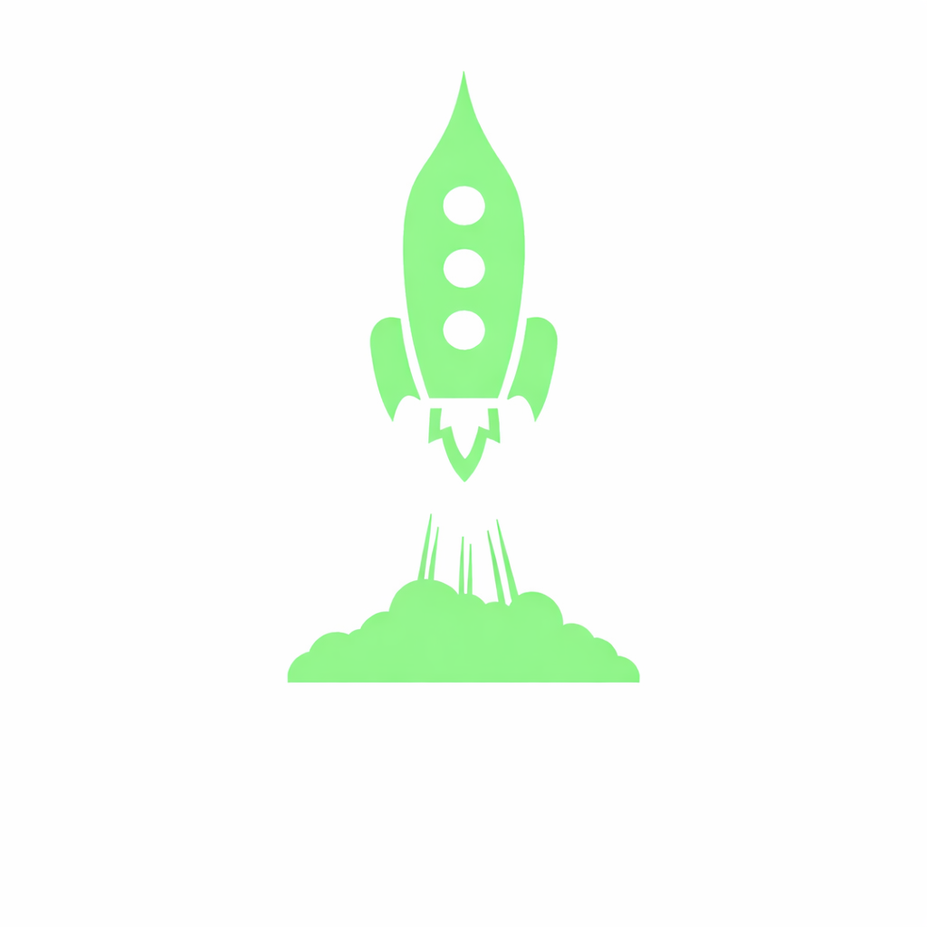 Наклейка люмінесцентна Ракета N221 10x10 см Салатовий (26166133)