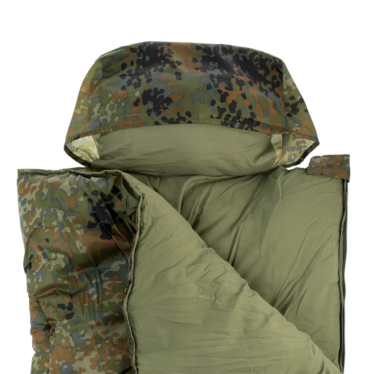 Спальный мешок демисезонный армейский Mil-Tec Pilot Sleeping Bag Flecktarn 0°C (14101021) - фото 5 Спальный мешок демисезонный армейский Mil-Tec Pilot Sleeping Bag Flecktarn 0°C (14101021) - фото 5