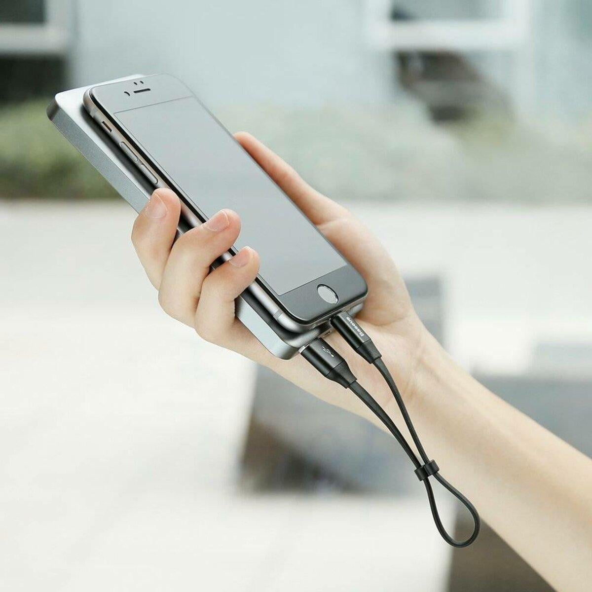 Кабель BASEUS Nimble Portable Cable For Apple 23 см Black - фото 7