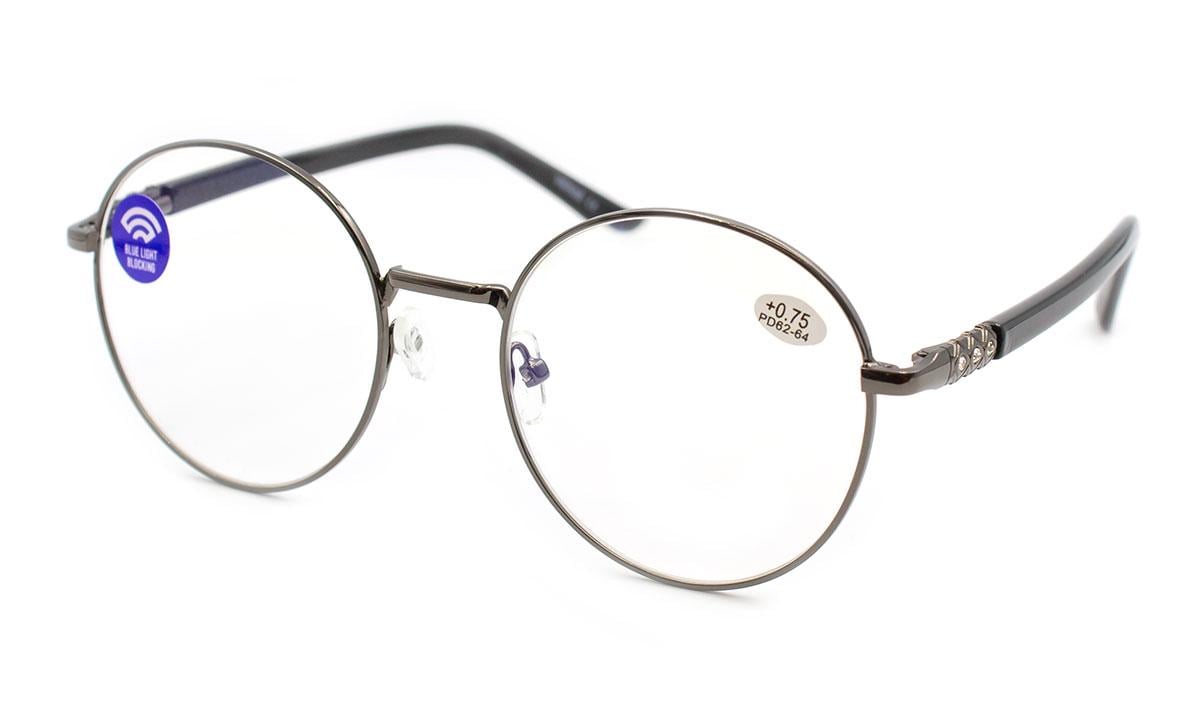 Окуляри для зору жіночі Verse 323103-C1 Blue blocker в металевій оправі +1.75 (17953132)