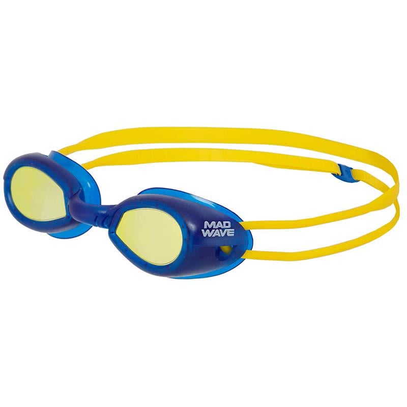 Очки для плавания Mad Wave Comet Mirror Kids M041004 зеркальные линзы Сине-желтый (60444239)