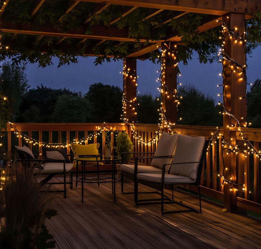 Гирлянда нить уличная 500 LED 50 м на солнечной батарее черная нить с пультом ДУ Желтый - фото 1 Гирлянда нить уличная 500 LED 50 м на солнечной батарее черная нить с пультом ДУ Желтый - фото 1