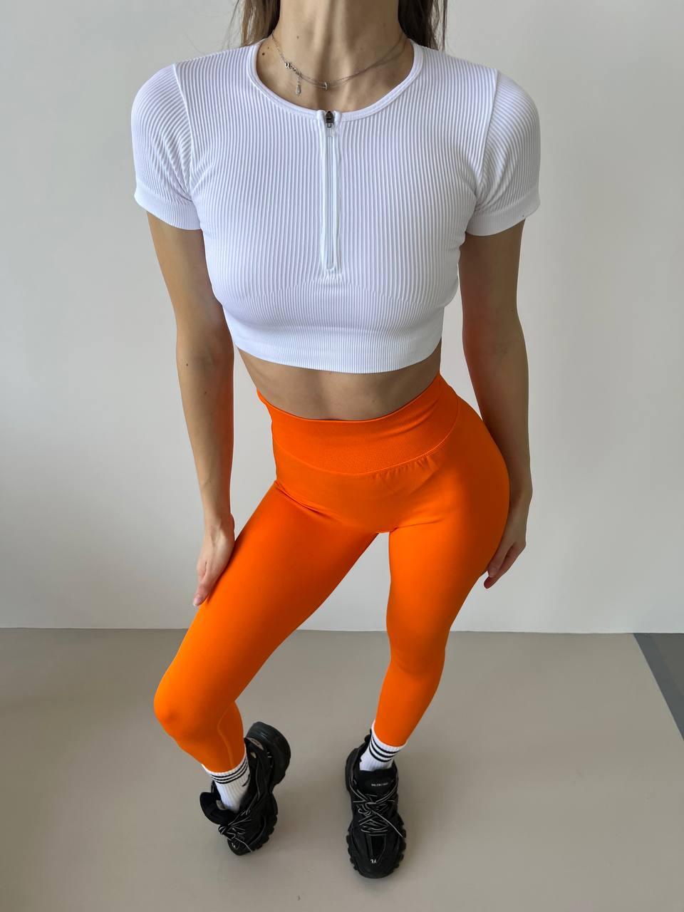 Леггинсы c эффектом пуш-ап S Оранжевый (XA024S) - фото 8 Леггинсы c эффектом пуш-ап S Оранжевый (XA024S) - фото 8