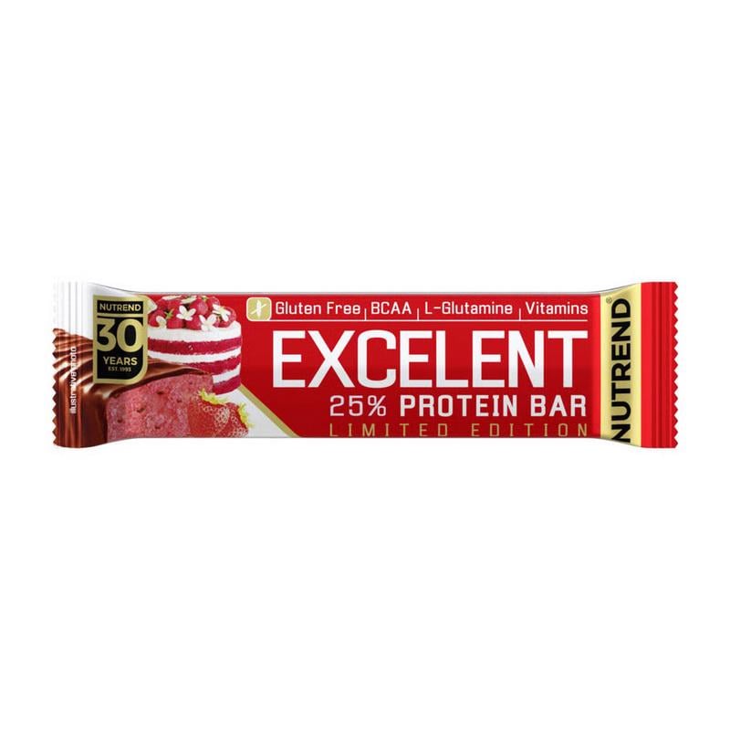 Протеиновый батончик 20 г белка Nutrend Excelent Protein Bar 85 г Клубничный кекс