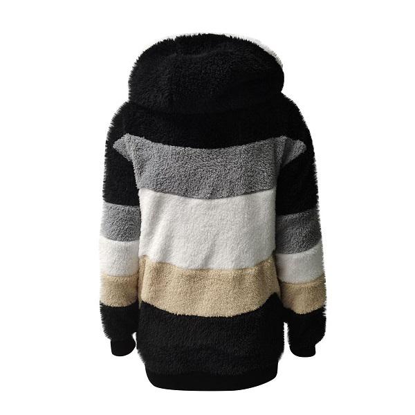 Кофта жіноча з капюшоном M00188-1 флісова S Чорний - фото 4