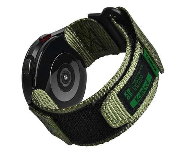 Ремешок Nylon KB05 для смарт-часов Samsung Galaxy Watch FE 40 мм/Watch 7/6/5 20 мм Зеленый