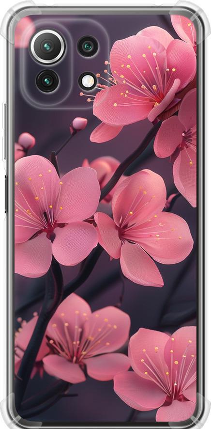 Чехол на Xiaomi Mi 11 Lite Пурпурная сакура (6075sp-2281-42517)