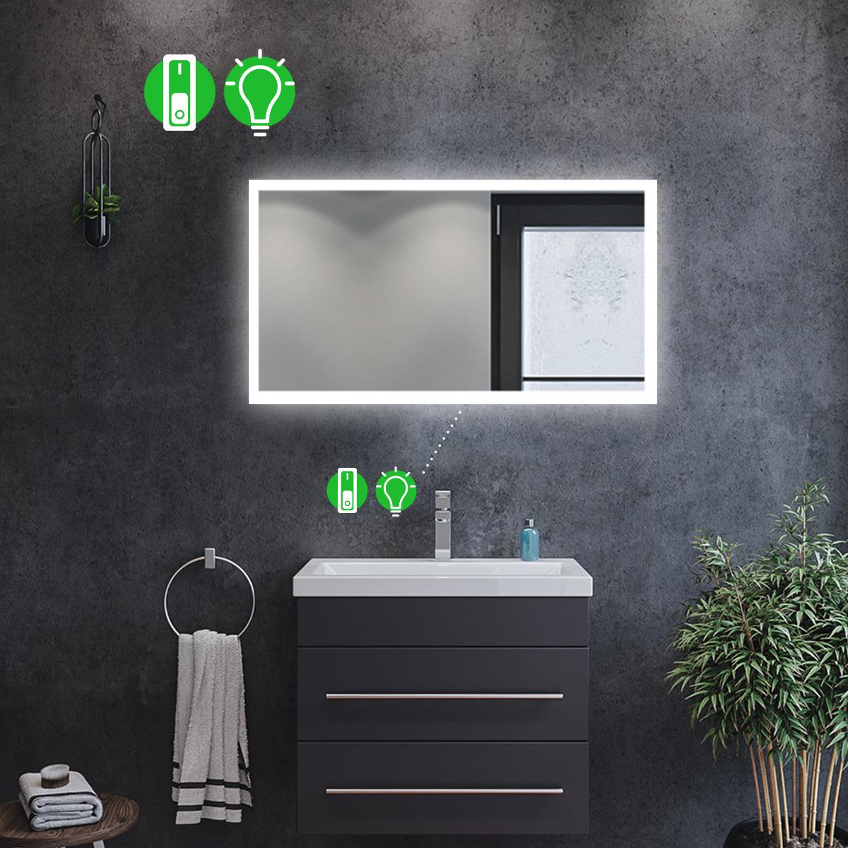 Зеркало с LED подсветкой Simphony с механическим включателем 100x80 см (Simphonyg155) - фото 2