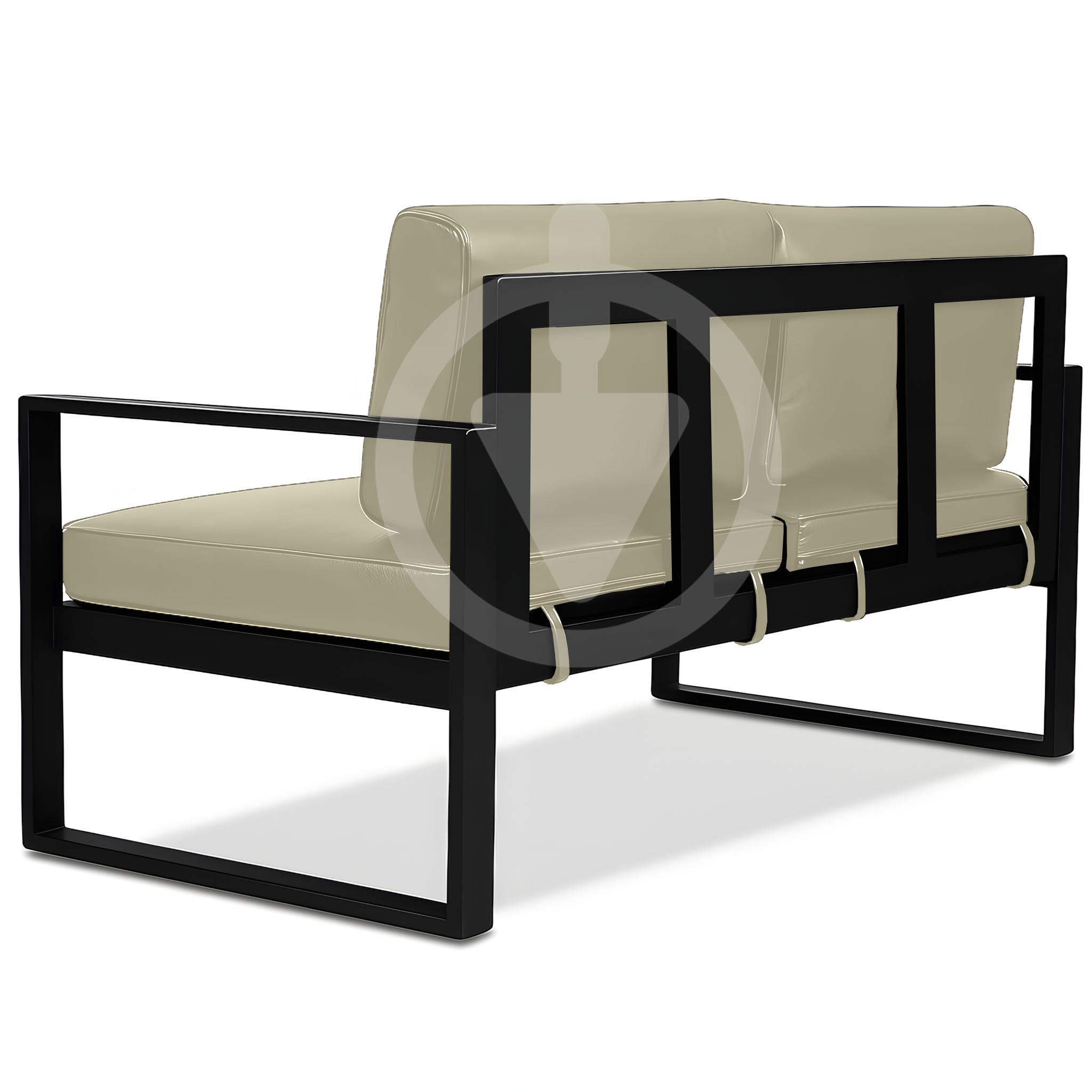 Диван металлический AVVS Бостон лофт с подлокотниками экокожа 130 см Бежевый - фото 3 Диван металлический AVVS Бостон лофт с подлокотниками экокожа 130 см Бежевый - фото 3