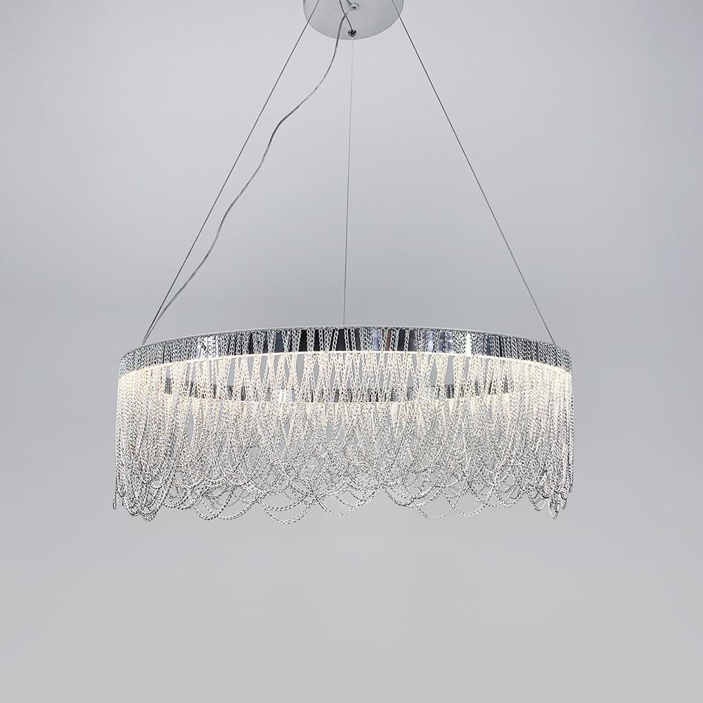 Люстра роскошная круглая LED с подвесными цепочками Ø 60 см (SP 08 SL)